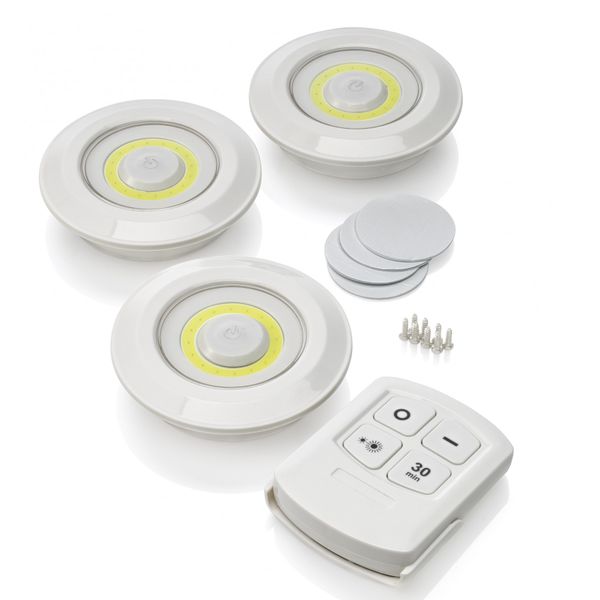 3 x COB/LED Lights with Remote Control