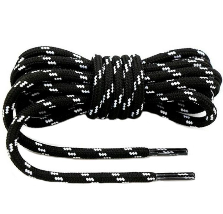 Hiking Boots Shoelaces (Black and White) (160cm) Buy Online in South