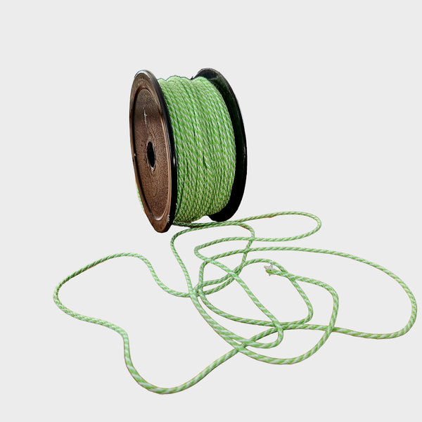 Lime Green &amp; White Bakers Twine - 75 m roll