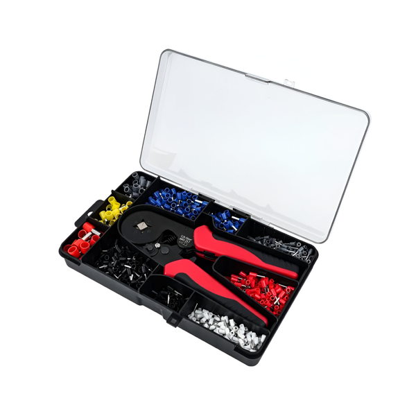 Ferrule Crimping Tool Kit with 1200pcs Wire Terminals and Connectors