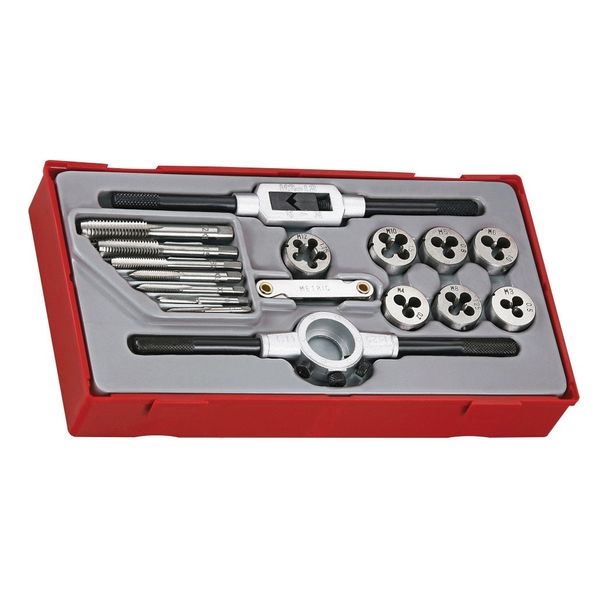 TengTools - Tap &amp; Die Set, 17 Pieces - TTTD17