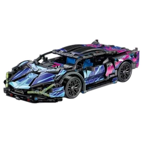 1280-Pieces Sports Supercar Building Block Set - Multicolor