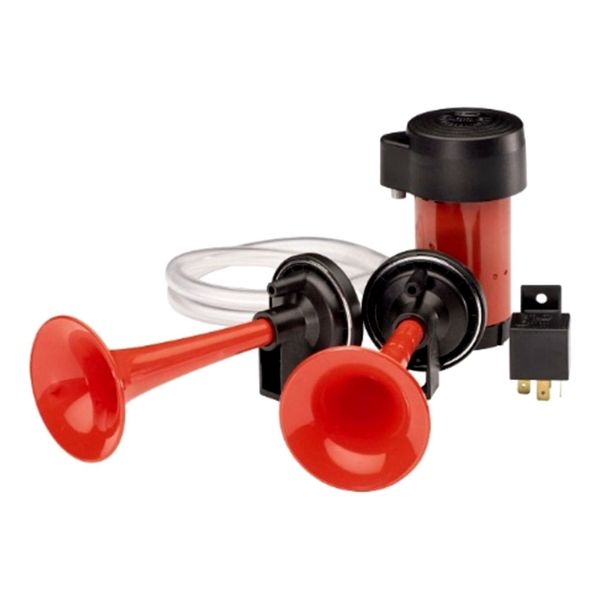 Hella Universal Twin Tone Air Horn Hooter - 12V - 2 Pipes