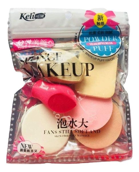 Sponge Makeup Powder Puff - 6 piece