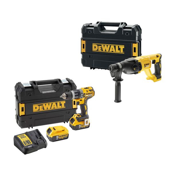 DeWalt - Brushless 18V Cordless Rotary &amp; Hammer Drill Combo Kit