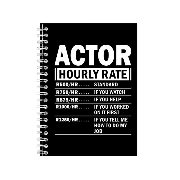 Actor Wire Bound Notebook, Acting Gift Idea Writing Books Notepad