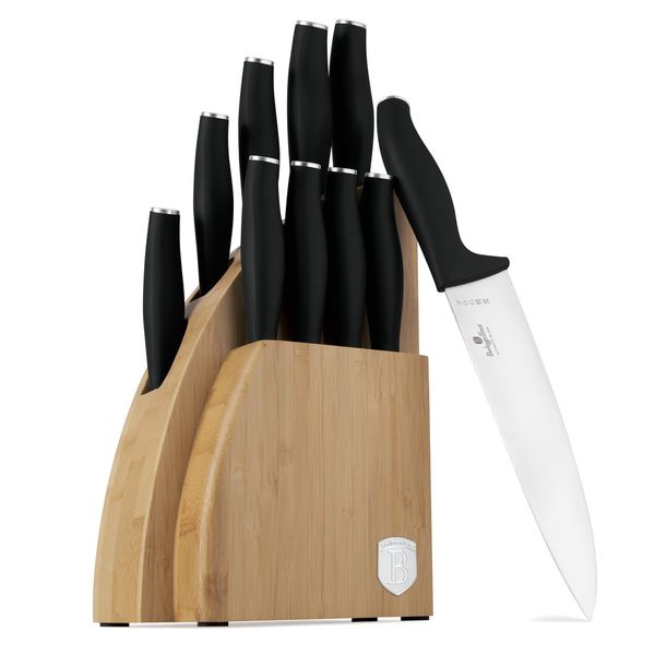 Berlinger Haus 10-Piece Knife Set with Bamboo Stand - Sahara