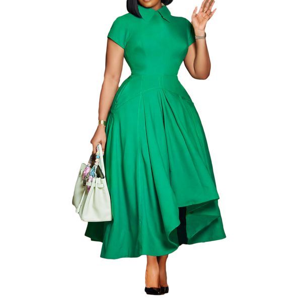 High-Waist Ball Gown Evening Dress