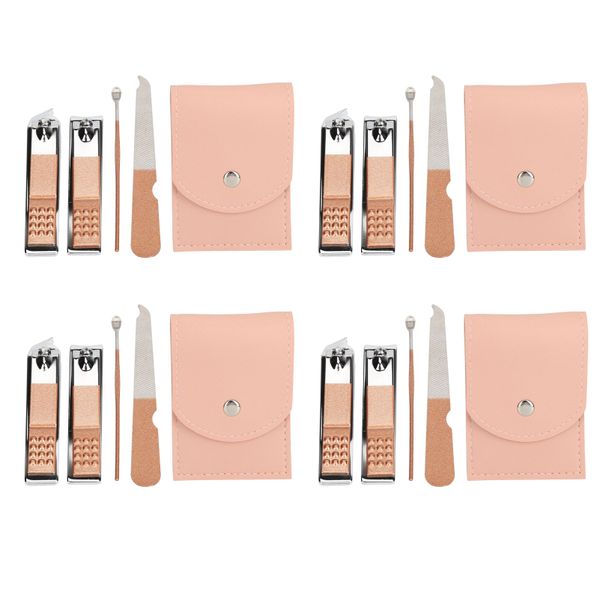 4 Pieces stainless steel nail grooming tool set