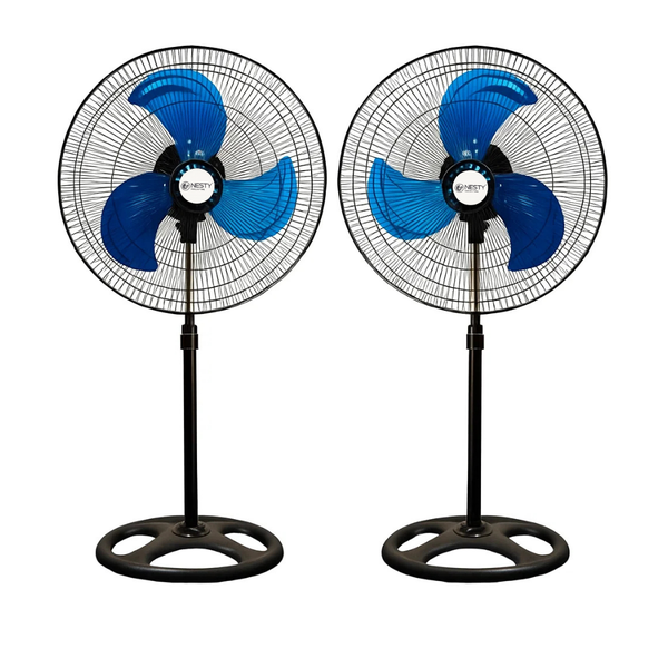 Electric Floor Fan 55W/Pedestal Metal Blade Fan-Heavy duty Fan 2 Pack-NESTY