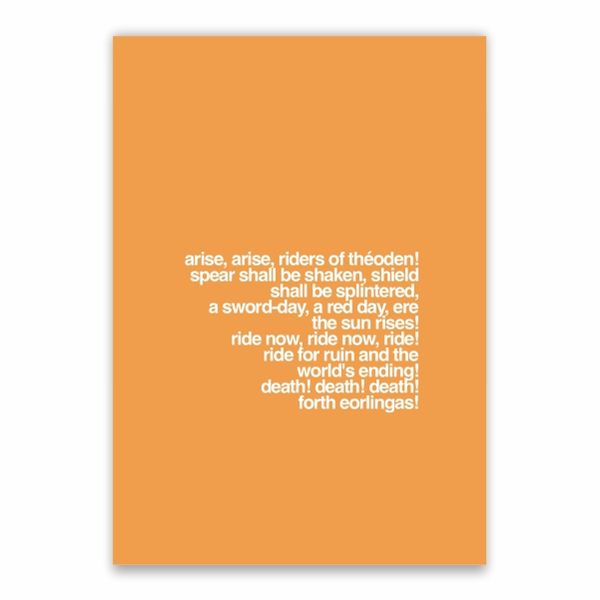 King Theoden Battle Speech Poster - A1