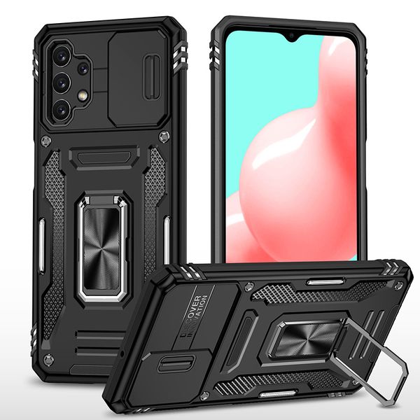 Sliding Camera Lens Cover Compatible With Samsung A13 4G Magnetic Ring Case