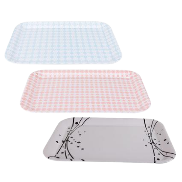 Malamine Homeware - Decorative Serving Tray- Pack Of 3