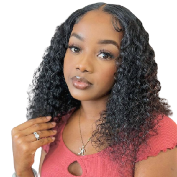 Brazilian Hair Wig, Curly 4x4 Part Wig "14".