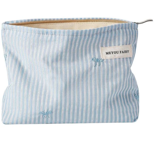 Women'S Cosmetic Bag Made Of Canvas Fabric Making It Easy To Clean Organize