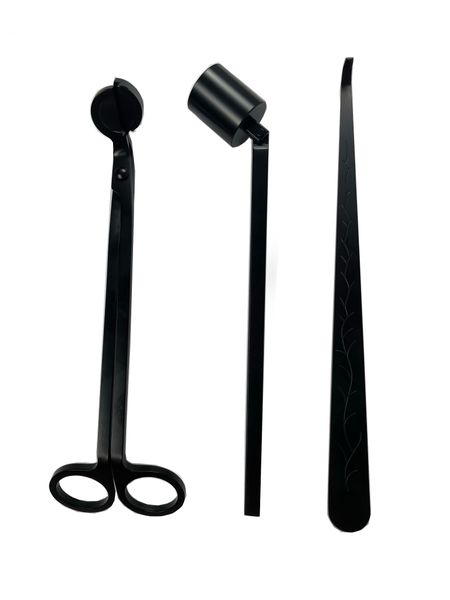 Matt Black Candle Care Kit - 3 Pieces