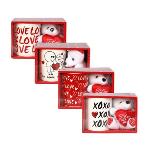 Love Mug Occasions With Plush (4-Pack)