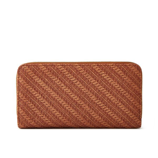 Small card holder women's simple woven zipper long women's wallet, wallet