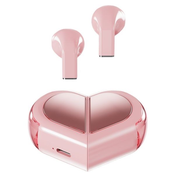 Cute Deformable Heart Bluetooth Earphones Portable Wireless Stylish Earbuds