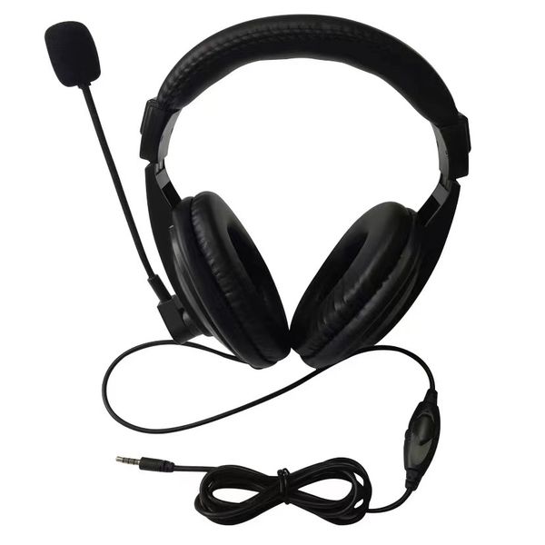 Business Headphones USB Headset Rotatable Microphone Noise Earphones
