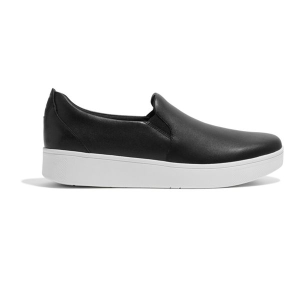FitFlop Rally Leather Slip-On Skate Black