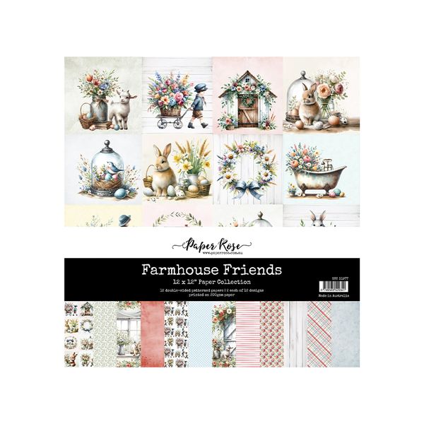 Paper Rose Farmhouse Friends 12x12 Paper Collection