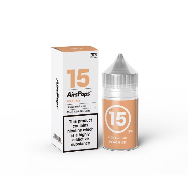 AirsPops - Vape E-Liquids - Peach Ice - 30ml - 4% Nic Salts