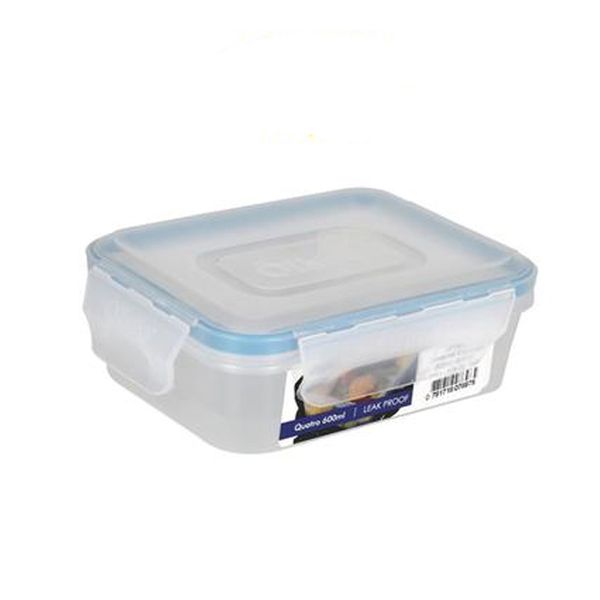 Transparent Plastic Container WIth Clip Lock - 1 x 600ml