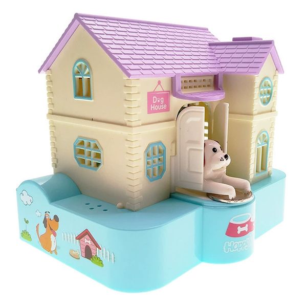 Blue Kids Auto money swallowing villa Music Effects Piggy Bank,Kids Gift