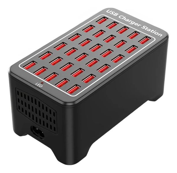 30-Port Fast Smart USB Desktop Charging Station With 150w only with USB