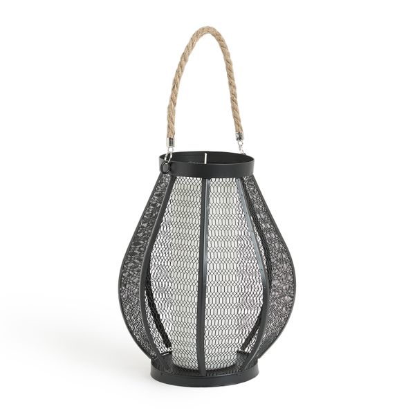 George &amp; Mason - Maya Lantern with Rope Handle - 24cm