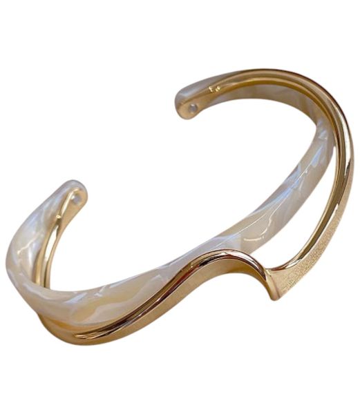 Ladies Layered Gold Zinc Alloy Cuff Bangle