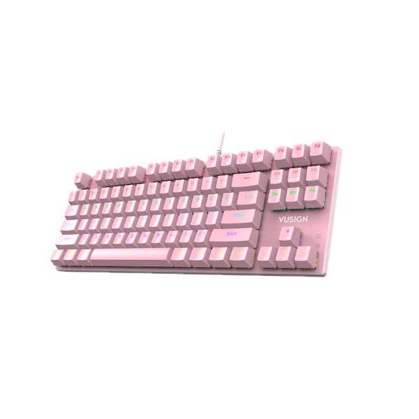 DELI Wired Keyboard 87 Keys with LED Lights