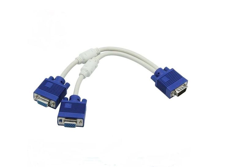 Premium VGA Male To 2 VGA Female Video Cable