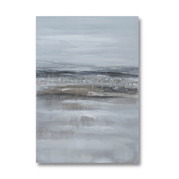 Canvas - Abstract Overcast Ocean Horizon 1000x700mm