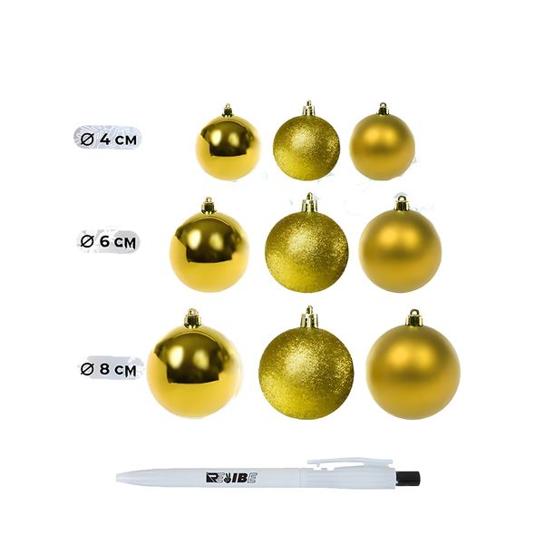 Different Sizes Christmas Tree Bauble Ornament Decorations With ReVibe Pen