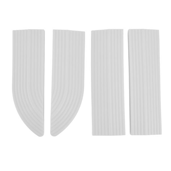 4 Pieces Rubber Door Threshold Protectors White image