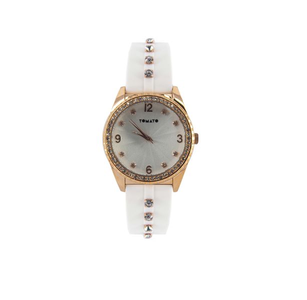 Tomato Rose Gold And Gem Ladies Wristwatch image