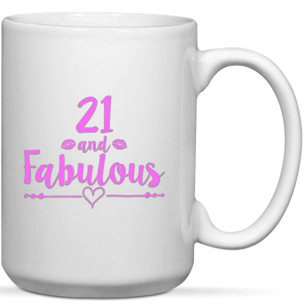 21 And Fabulous 21st Birthday Gift Mug