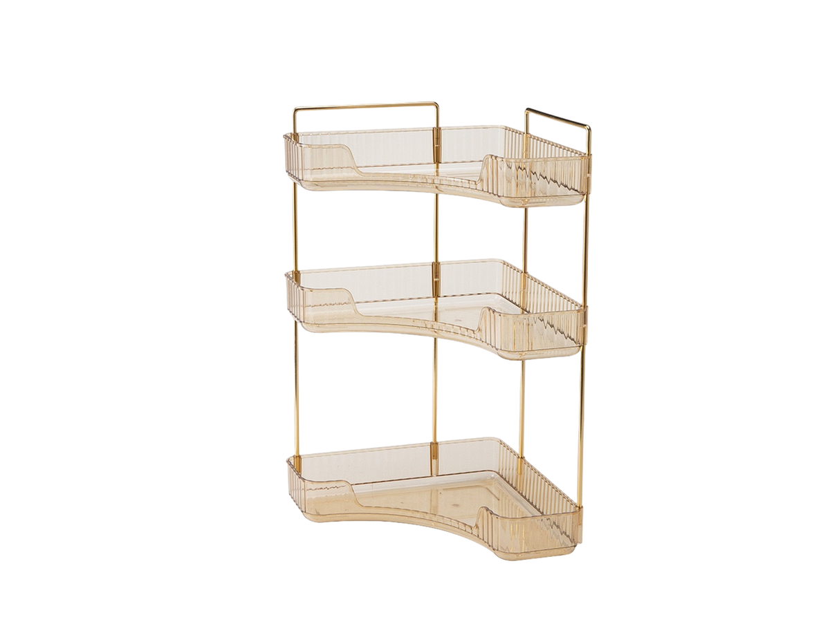 3 Tier Acrylic Corner Shelf For Bathroom and Kitchen - Amber | Shop ...