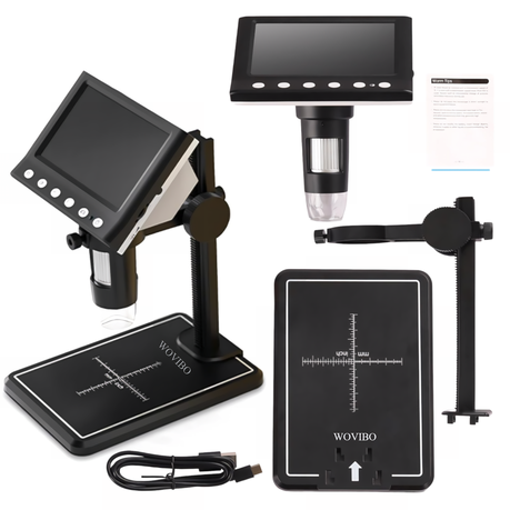 Digital Microscope With PC View Supporting 4.3" 1080P 1000X WOVIBO