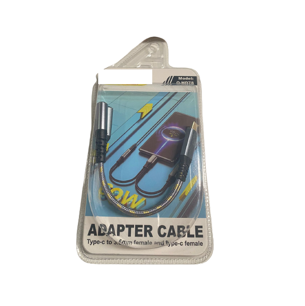 Adapter Cable Type-C to 3.5mm Female and Type-C Female