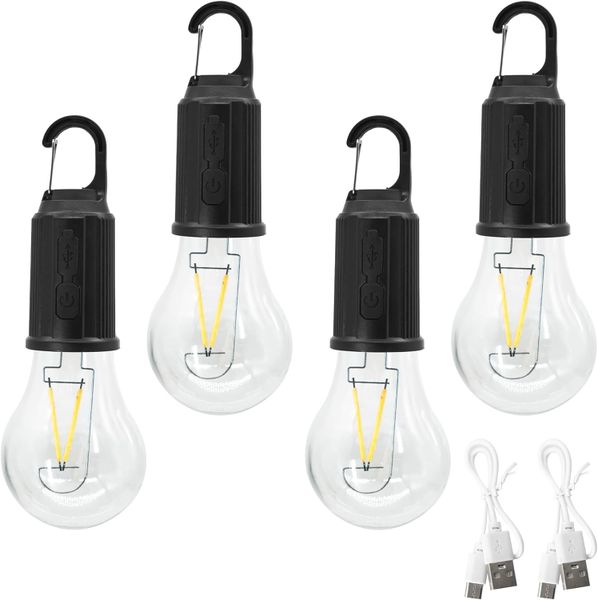4 pack- T01 Camping Light With Hook
