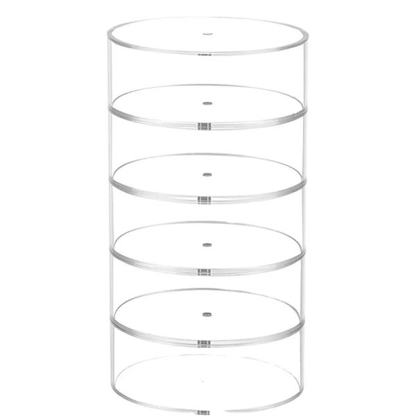 CellTime Acrylic Cylindrical Belt Storage Organiser with 6 Storage Cells