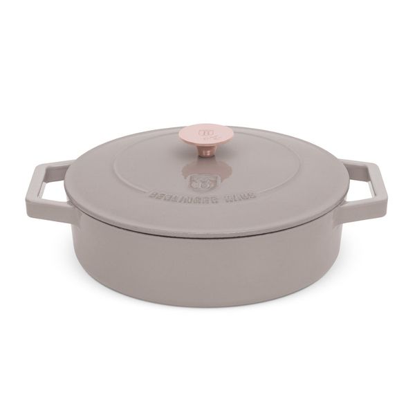 Berlinger Haus 26cm Cast Iron Shallow Pot - Taupe