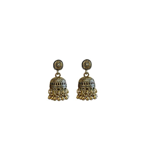 ZELTRYN Silver Needle Round Carved Ball Tassel Earrings