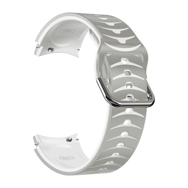 Arrow Pattern Strap Compatible with Samsung Galaxy Watch 4/5/6/7 - Grey/White