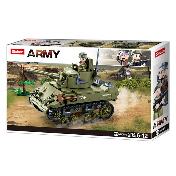 Sluban Building Set: WWII M5 Light Tank - 344 Pieces