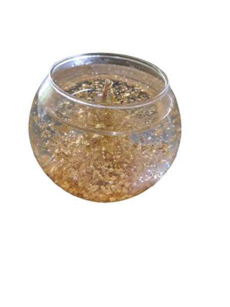 Golden Glow Gel Wax Candle, Transparent Gel wax 7cm