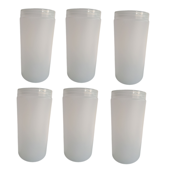 1L Transparent Plastic Jars with Lids - 6 Pack Storage Containers